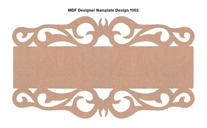 Brand Zero MDF Designer Name Plate Base - Design 1002 - Select Your Preference Of Size & Thickness