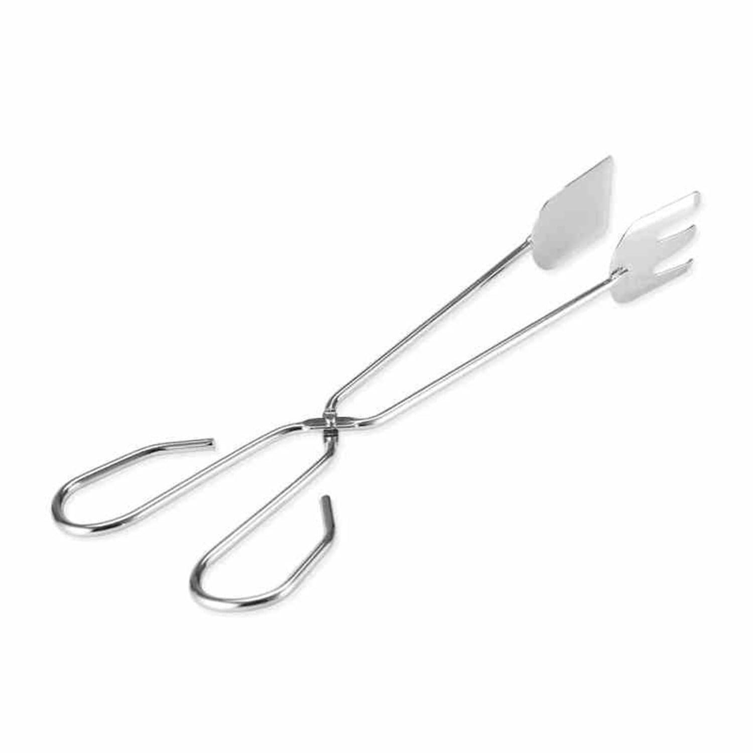 DHRUVINSRI 31cm Multi-Functional Metal BBQ Tongs – Clamp for Charcoal Handling, Serving, and Garbage, for Outdoor Grilling and Cooking Tasks
