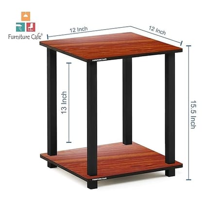 2 Tier Wooden Multipurpose Turn-n-Tube Engineered Wood End Table_assorted colour