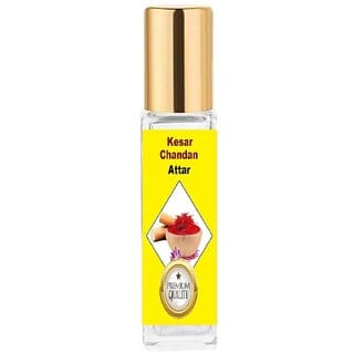 SnapSnop Kesar Chandan Attar 10ml for Pooja Rituals, Spiritual Worship and Personal Use Ittar