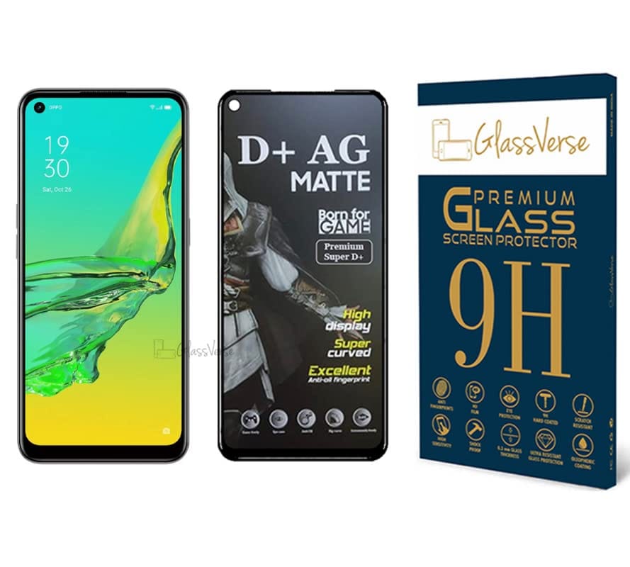 GlassVerse D+ Matte Tempered Glass With 18H Hardness For Oppo A33 (PACK OF 1) with Free Installation Kit Full screen Coverage Free Replacement If Received Damaged - 6.5 inch GlassVerse D+ Matte Tempered Glass With 18H Hardness For Oppo A33 (PACK OF 1) wi