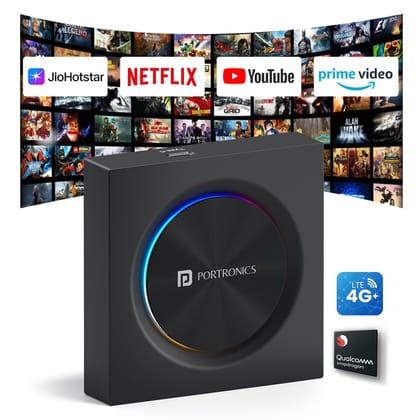 Portronics Tune Prime Stream YouTube, Netflix, JioHotstar on Car Screen, Converts Wired to Wireless, Qualcomm Octacore Snapdragon 662 Chipset, In-Built GPS, 4G SIM Slot, Android 14, 4GB RAM + 64GB ROM - Black Portronics Tune Prime Stream YouTube, Netflix, JioHotstar on Car Screen, Converts Wired to Wireless, Qualcomm Octacore Snapdragon 662 Chipset, In-Built GPS, 4G SIM Slot, Android 14, 4GB RAM + 64GB ROM - Black