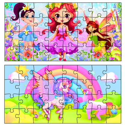 Unicorn & Fairy Jigsaw Puzzle for Kids | Fantasy Puzzle Game for Girls | Educational Learning Toy for Brain Development, Focus & Creativity