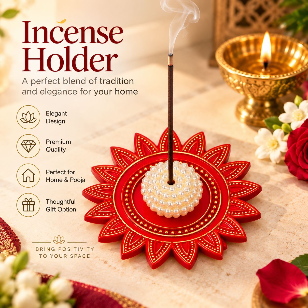 Pearl Incense Holder