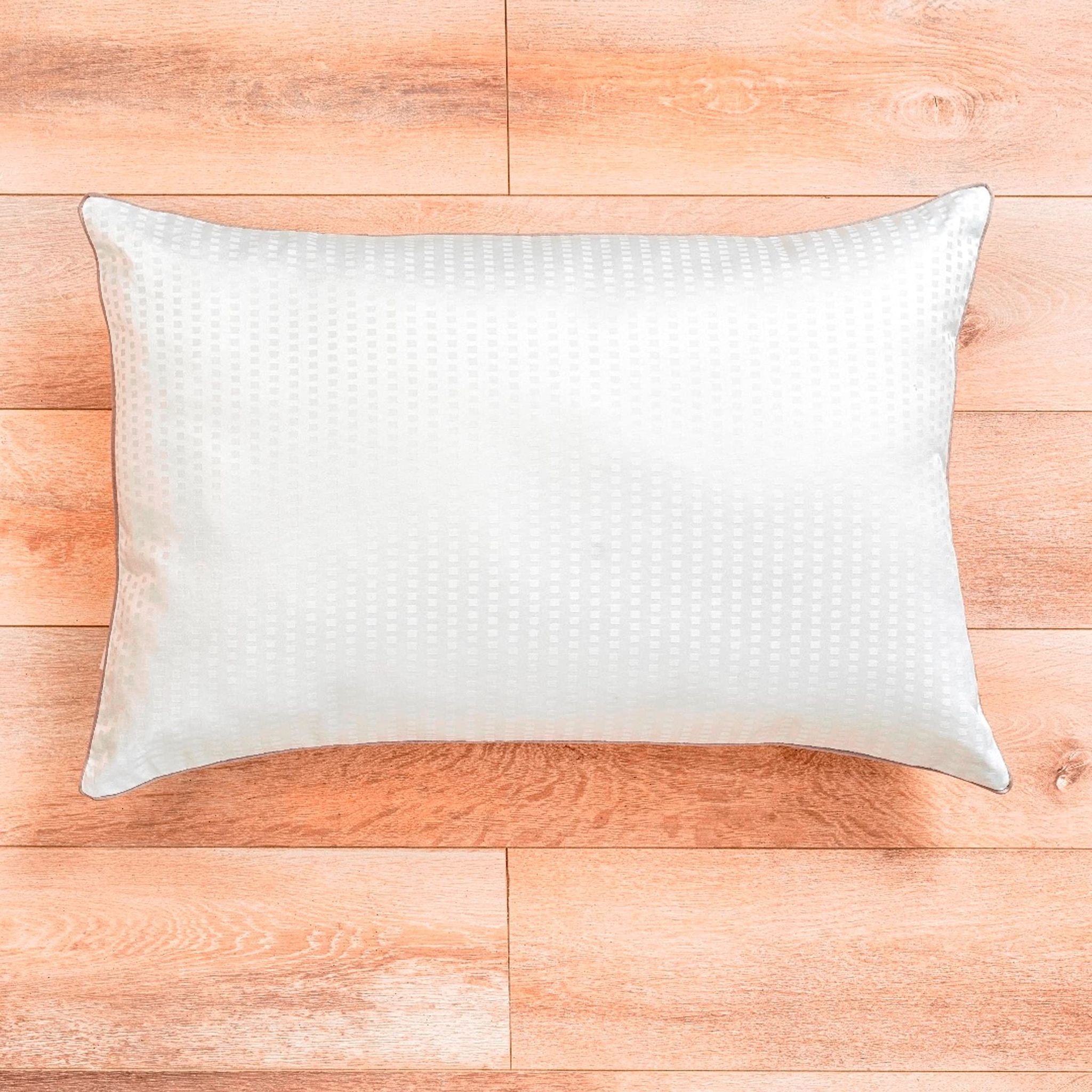 DDECOR - Bed Elements Collection 100% Cotton Flow Pattern MIX Pillow Filller|46 CM X 68 CM| - White