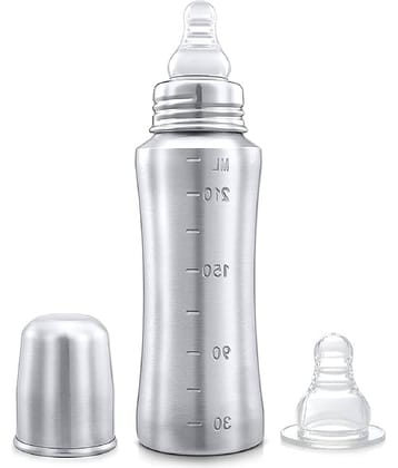 BBYARAJ 240 Silver Feeding Bottle ( Pack of 1 )