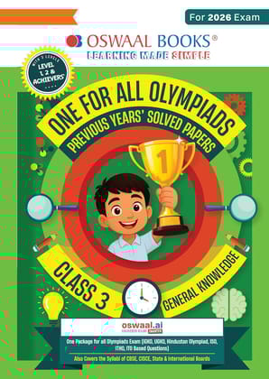 Oswaal One for all Olympiads Previous Year Paper Solved paper General Knowledge GK Class 3 Exam 2025 [Paperback] [Oct 30, 2024] Oswaal