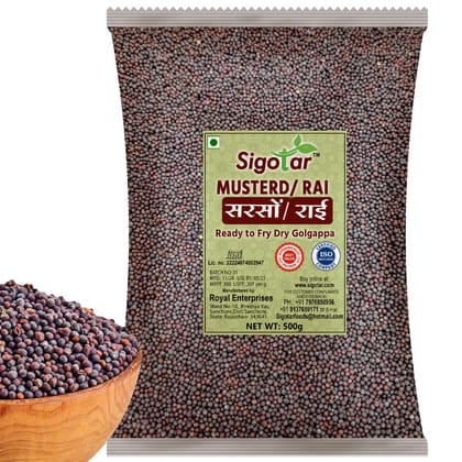 Sigotar Rai/Mustard Seeds BIG | Pure | Sarson | Rich Flavour 500g