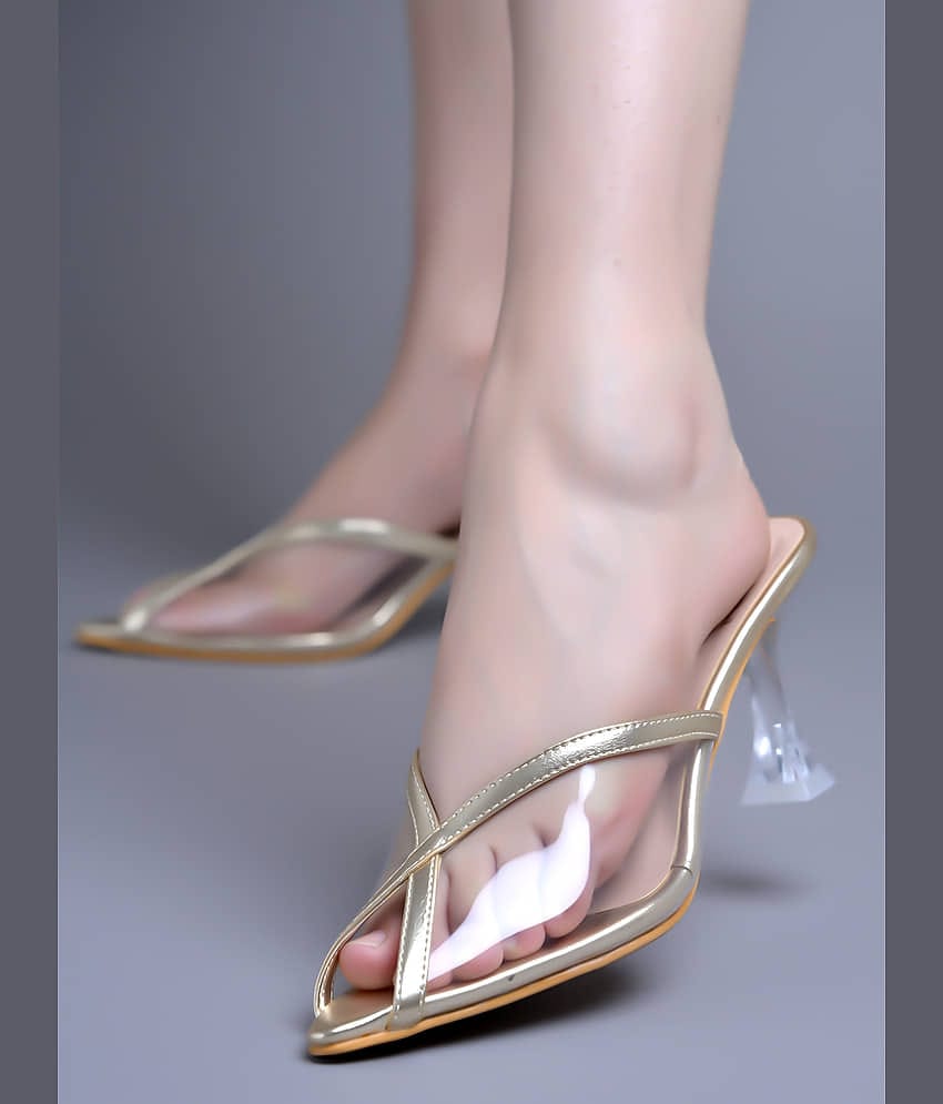 Shoetopia Gold Women's Pumps Heels