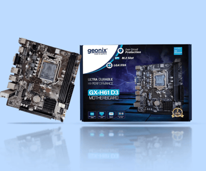 The H61 D3 Motherboard is a reliable & cost-effective motherboard designed for Intel 2nd & 3rd Gen Core processors (LGA 1155 socket).