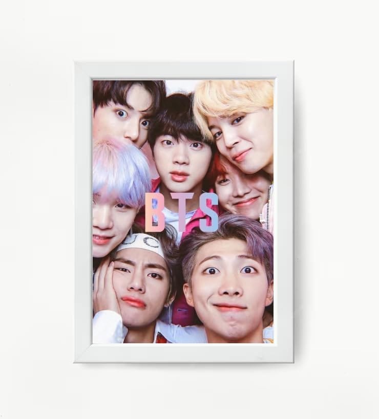 NOKKES Bts Army Bangtan Boy V suga J-Hope Jungkook Jin Jimin Rm 5X7 Inch Size Photo Frame Photo Home Office_EQW285