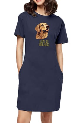 T-shirt Dress With Pockets - Retriever Royale (2 Colours) (Slim Fit)