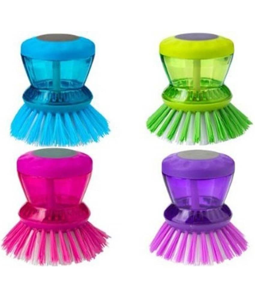 Aecone Dish / washbasin plastic cleaning brush with liquid soap dispenser (1 pc.)