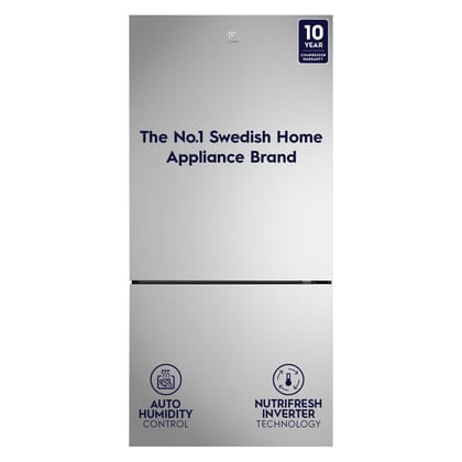Electrolux 496L 1 Star Inverter Frost Free Double Door Refrigerator, Bottom Mount Freezer, TasteLockAuto & TasteGuard Technology, UltimateTaste 500, EBE5302C-S, Stainless Steel Electrolux 496L 1 Star Inverter Frost Free Double Door Refrigerator, Bottom M