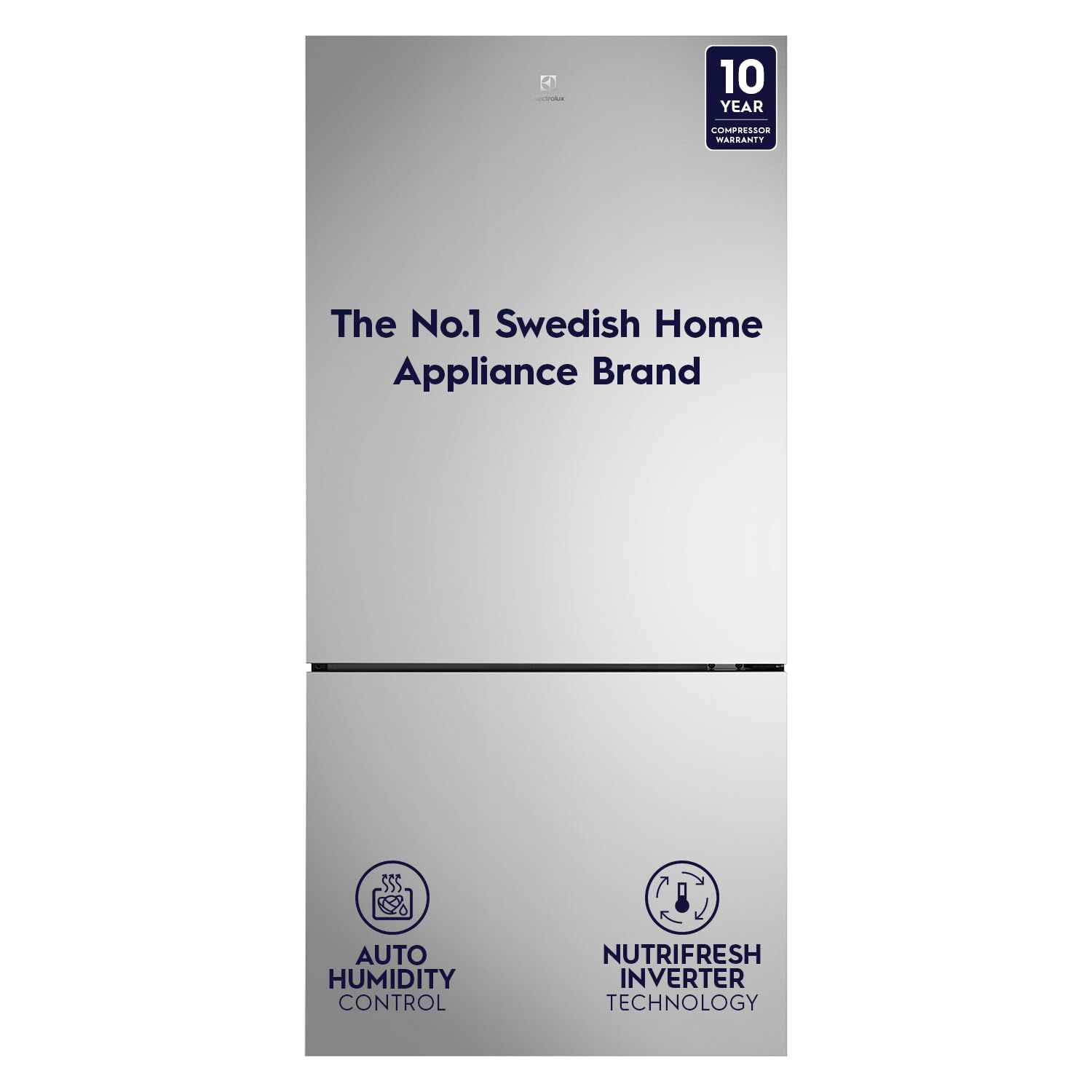Electrolux 496L 1 Star Inverter Frost Free Double Door Refrigerator, Bottom Mount Freezer, TasteLockAuto & TasteGuard Technology, UltimateTaste 500, EBE5302C-S, Stainless Steel Electrolux 496L 1 Star Inverter Frost Free Double Door Refrigerator, Bottom M