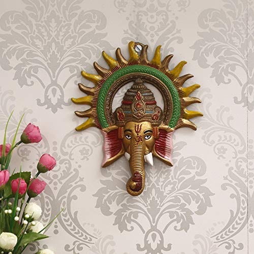 Decorative Ganesha Wall Hanging- Lord Ganesha Statue Wall Art- Decorative Showpiece for Wall Decor- Diwali