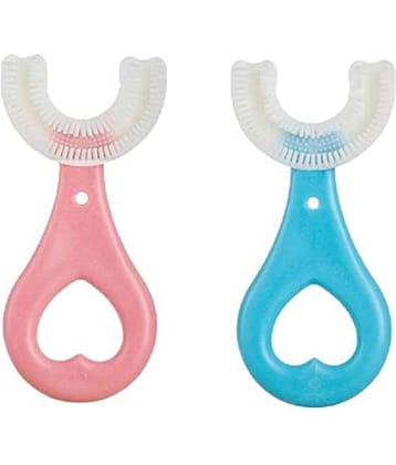 HOUSEMALL Multi-Colour Silicone Baby Toothbrush ( 2 pcs )