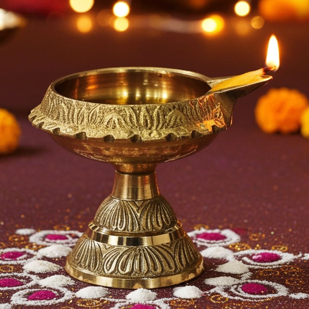 Brass Stand Kuber Deepak No. 2 (ZMAS194 D)