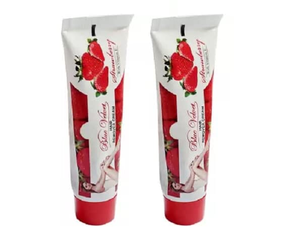 Elecsera Silky Soft Strawberry Flavour Hair Remover Cream for Women Pack of 2 Cream (50 g)