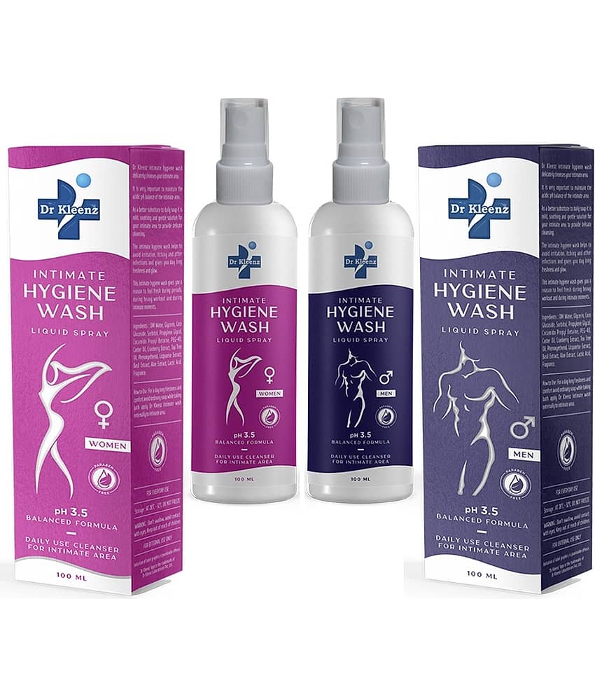 Dr Kleenz Intimate Hygiene Wash Combo for Men & Women Intimate Cleansing Liquid Floral 200 mL Pack of 2