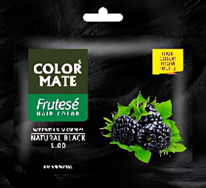 COLOR MATE HAIR COLOR CREAM FRUTESES-40ML NATURAL BLACK