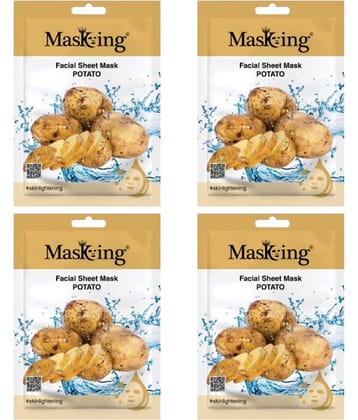 Masking - Fairness Sheet Mask for All Skin Type ( Pack of 4 )