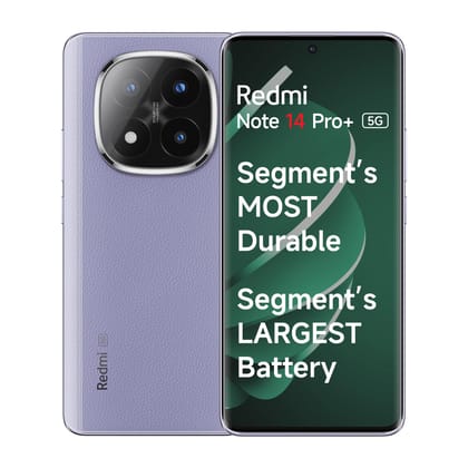 Redmi Note 14 Pro+ 5G Phantom Purple 8GB RAM 128GB Storage| 50 MP Triple Camera with Telephoto | Corning Gorilla Glass Victus 2 | IP 68 | SD 7s Gen 3 Redmi Note 14 Pro+ 5G Phantom Purple 8GB RAM 128GB Storage| 50 MP Triple Camera with Telephoto | Corning