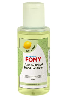 Intercorp Fomy 75% Isopropyl Alcohol-based Hand Rub Sanitizer and Disinfectant - 100ml (Lemon)