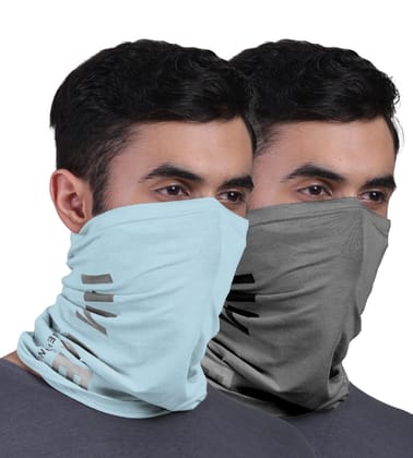 FREECULTR Unisex Bamboo Bandana, Anti Microbial Super Soft & Comfort Fit, Breathable Multipurpose Headband, Face Mask for Dust Protection and Sun - Printed Pack of 2-Chalk Blue,Charcoal FREECULTR Unisex Bamboo Bandana, Anti Microbial Super Soft & Comfort Fit, Breathable Multipurpose Headband, Face Mask for Dust Protection and Sun - Printed Pack of 2-Chalk Blue,Charcoal
