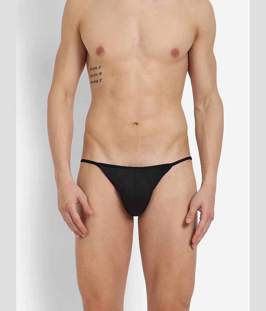 La Intimo Pack of 1 Polyester Briefs For Men's ( Black )