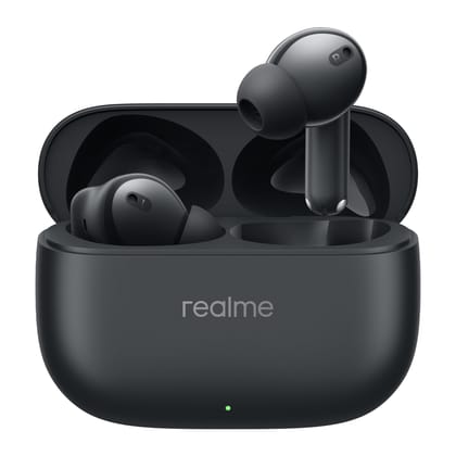 realme Buds T310 True Wireless in-Ear Earbuds with 46dB Hybrid ANC, 360 Spatial Audio, 12.4mm Dynamic Bass Driver, Upto 40Hrs Battery and Fast Charging (Vibrant Black)