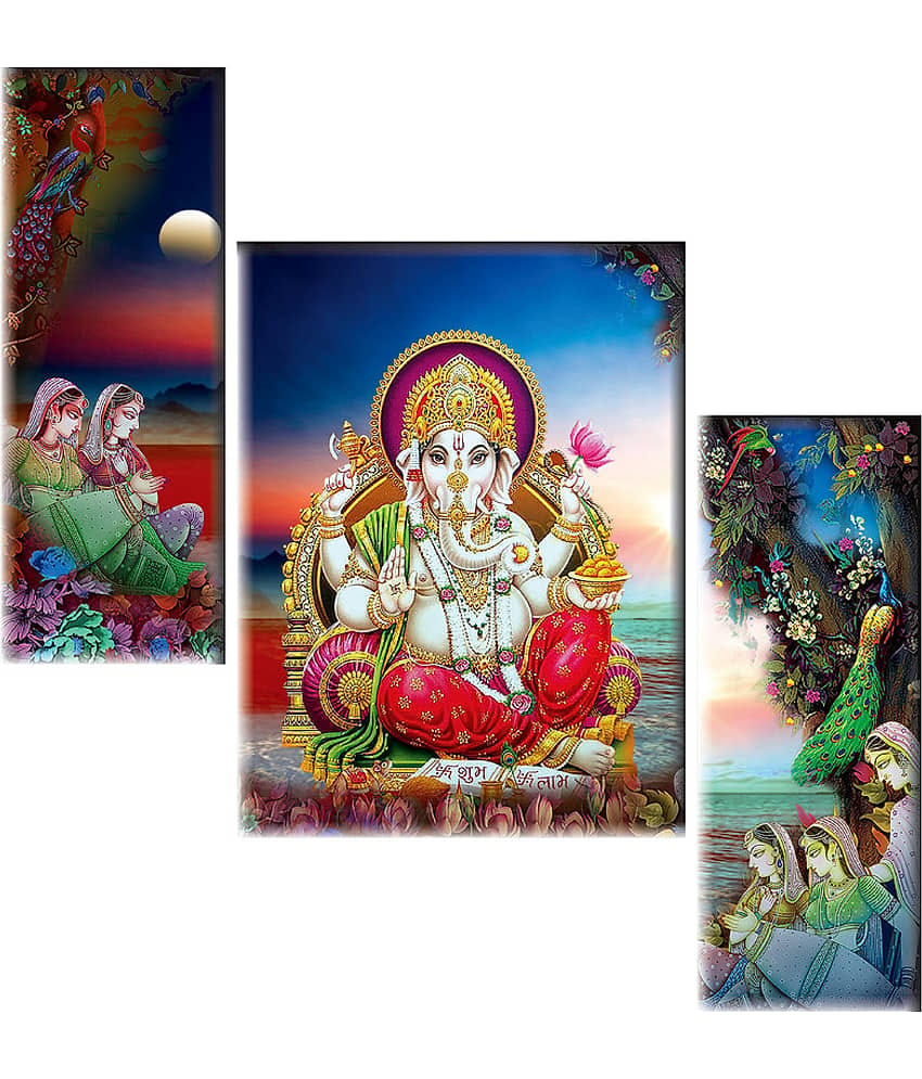 Saf Ganesha modern art MDF Painting Without Frame