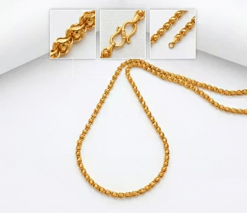 Mugappu Gold Plated Chain | Necklace Thali Chain | AD chain for Women and Girls