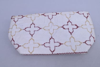 Handwoven Taat Fabric Utility Pouch (Tode Bag) with Zip Closure
