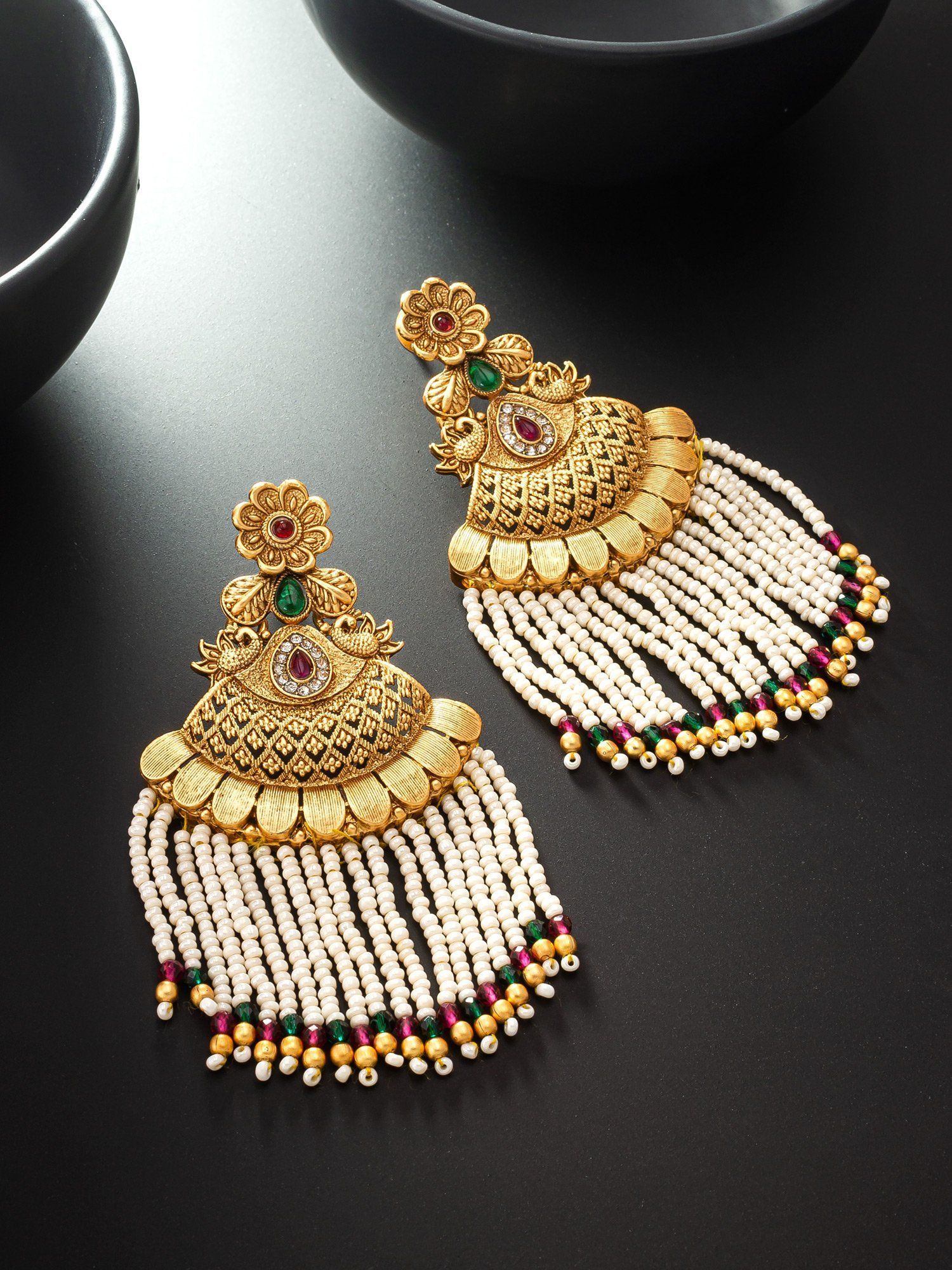 Morison Golden Leaf Earrings Natural Elegance with Artistic Design