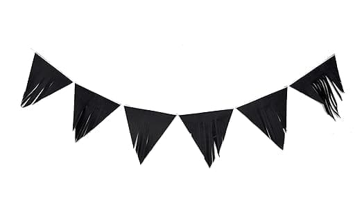 Striped Black Tassel Bunting - 3 Meters