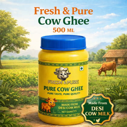 Alagan Organics Fresh & Pure Cow Ghee 500 ML