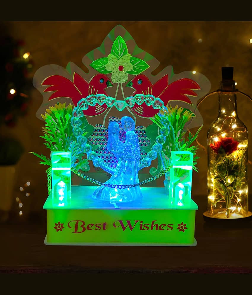 Awesome Craft Multicolor Glass Couple Figurine