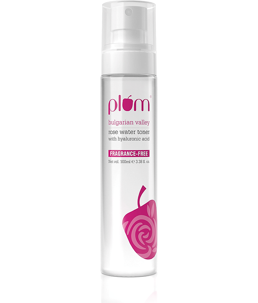 Plum Bulgarian Valley Rose Water & Hyaluronic Acid Hydrating Toner | Alcohol Free Men & Women (100 ml)