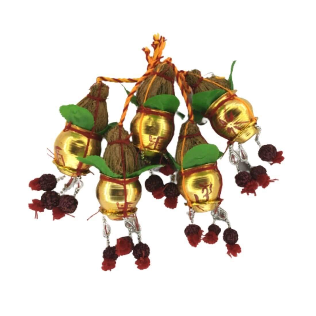 MAYAPURI Traditional Hanging Mangal Ghat for Decoration/Mangal Kalash/Mangol Ghat (Pack of 5)