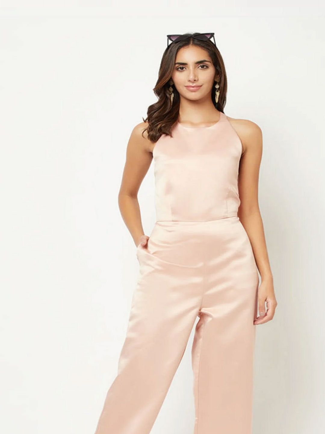 Peach Matte Jumpsuit