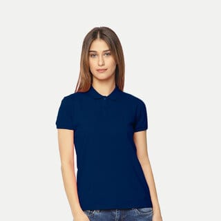 Womens Navy Polo  T-shirt