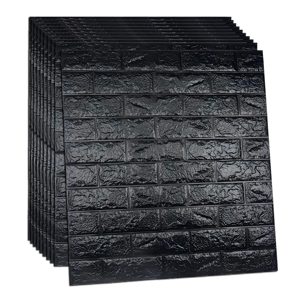 Wholesale Item - 3D BRICK STICKES BLACK COLOR - MOQ 31 Pieces