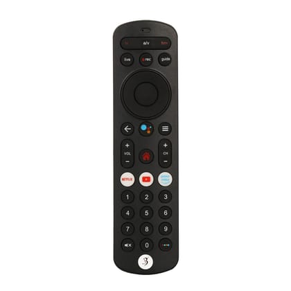 V3Deals Remote Control Compatible for Airtel Xstream Set Top Box HD & SD with Non Voice Function (Please Match Old Remote Before Order) with Netflix YouTube and Prime Video hotkeys (Airtel Xstream)
