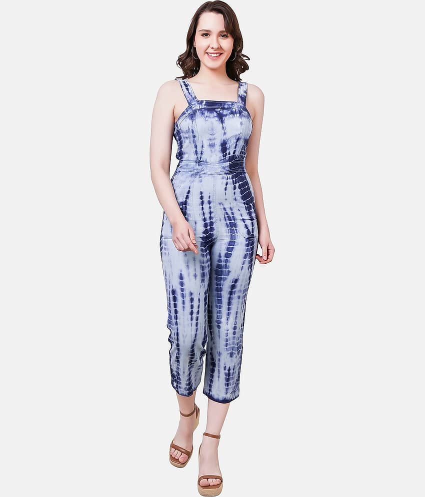 NUEVOSDAMAS - Blue Cotton Regular Fit Women's Jumpsuit ( Pack of 1 )