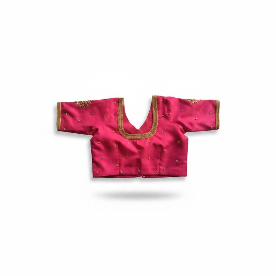 Pink Embroidered Ethnic Blouse