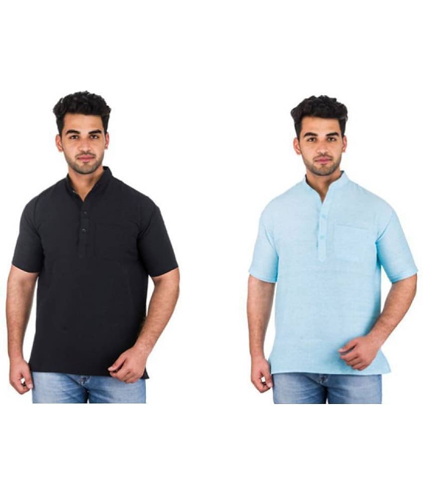 DESHBANDHU DBK Multi 100 Percent Cotton Kurta Pack of 2