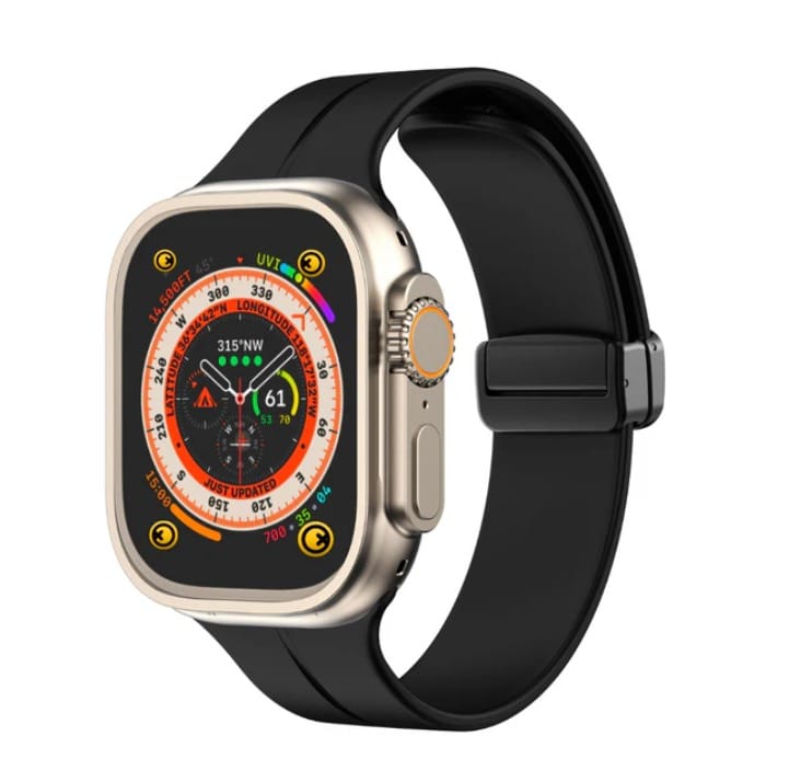 Sky - Soft Strap with Steel Magnetic Buckle - Black 38 MM