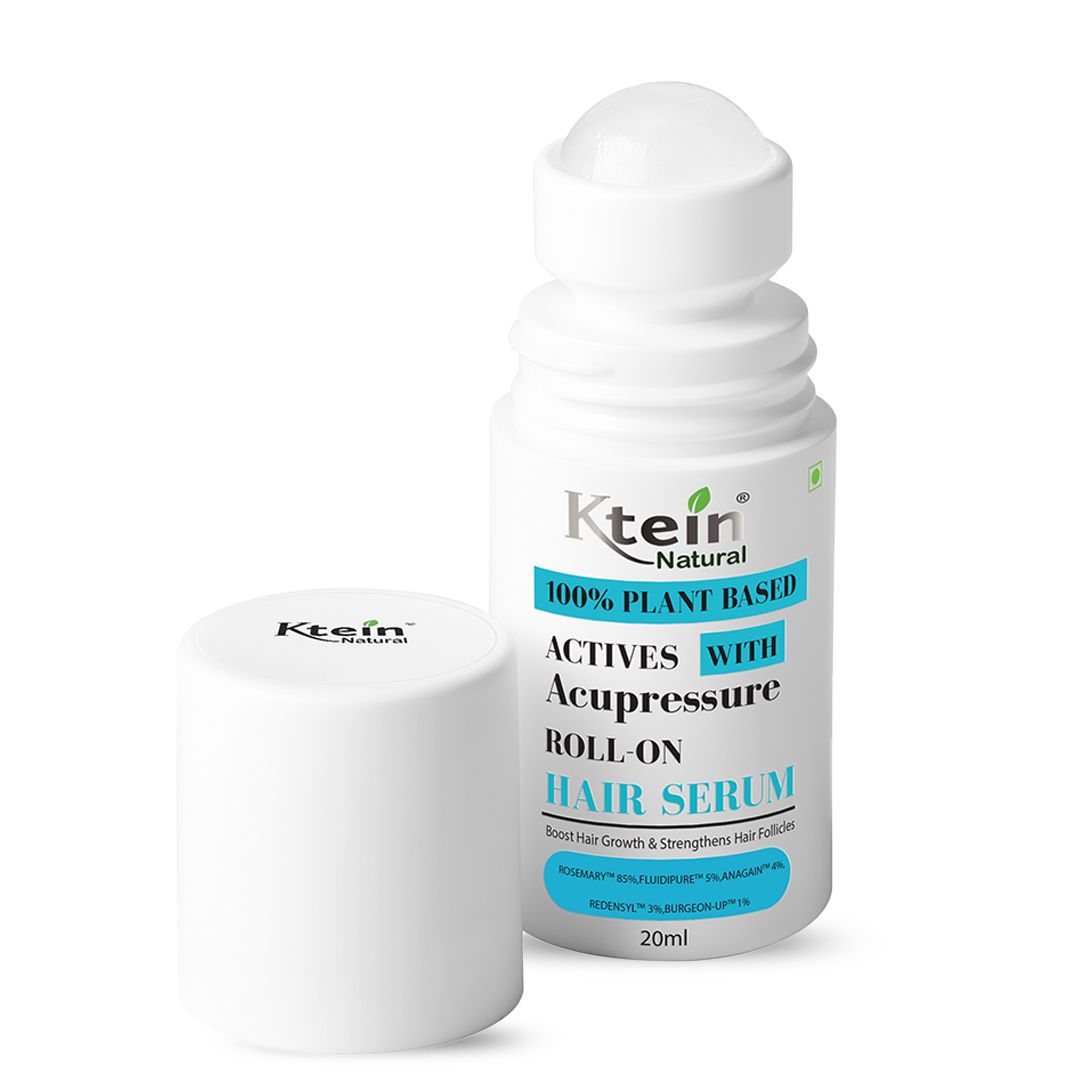 Ktein 100% Plant-Based Active Intensive Hair Treatment Serum with Acupressure Roll-On 20ml