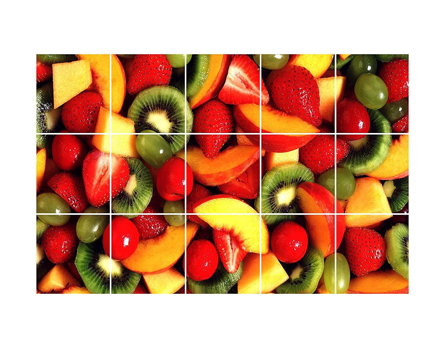 DreamKraft Vinyl Multi Fruits Kitchen Sticker 73 cm X 47 cm, Multicolor, KCH3
